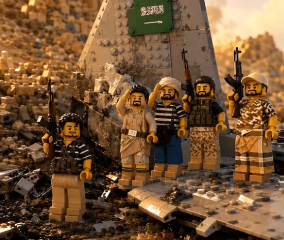 Explosivemedia Rilis Video LEGO: Yaman Tembak Jatuh Jet F-15 Arab Saudi